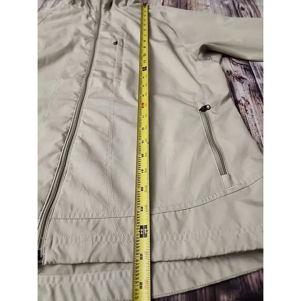 Royal Robbins Men's‎ M Windbreaker Jacket Tan Lightweight Hiking Gorpcore Hooded